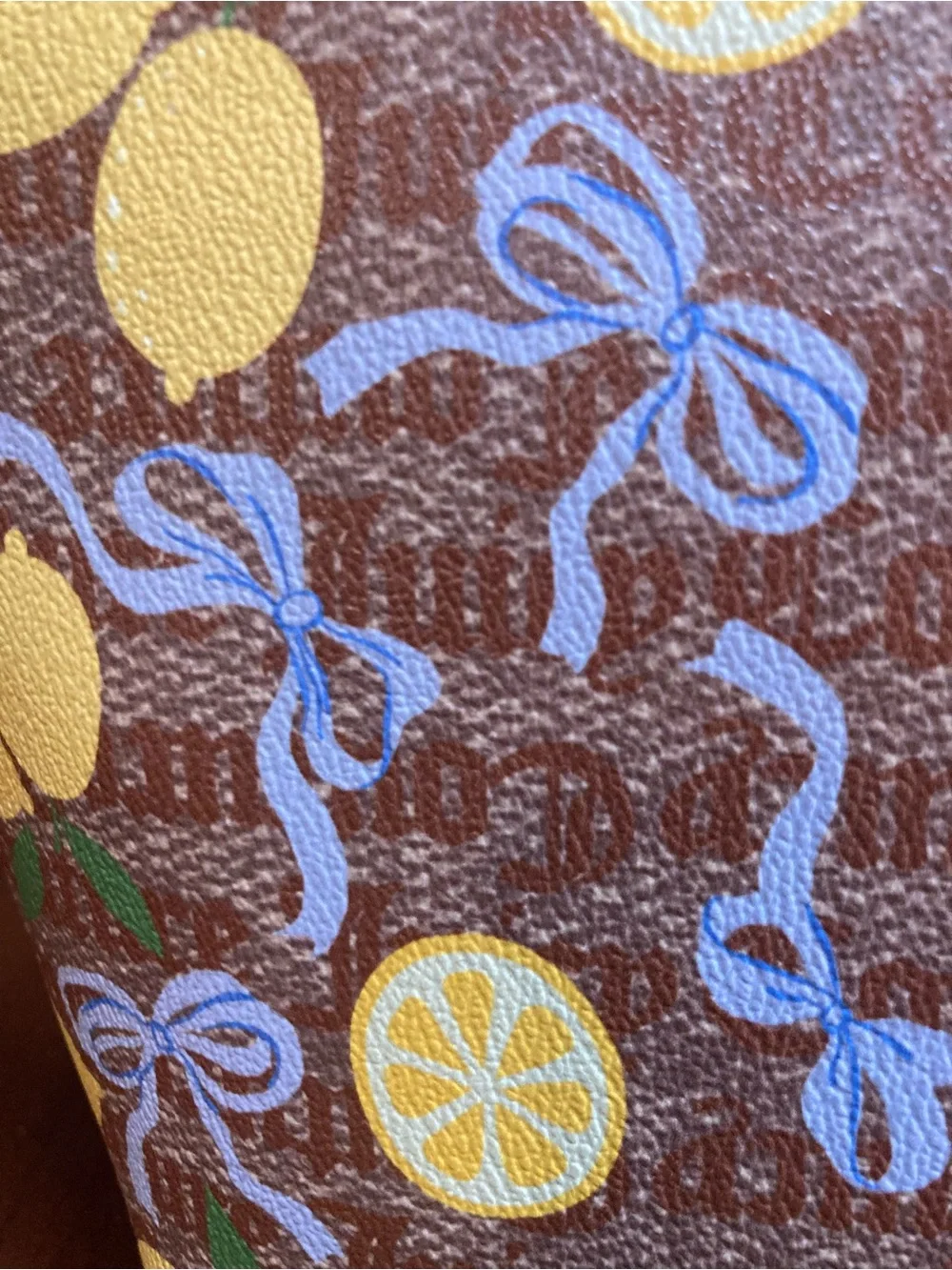 Juicy Couture Fruitful Lemon Cosmetic Pouch NWT | Large Lemon Print Makeup Bag